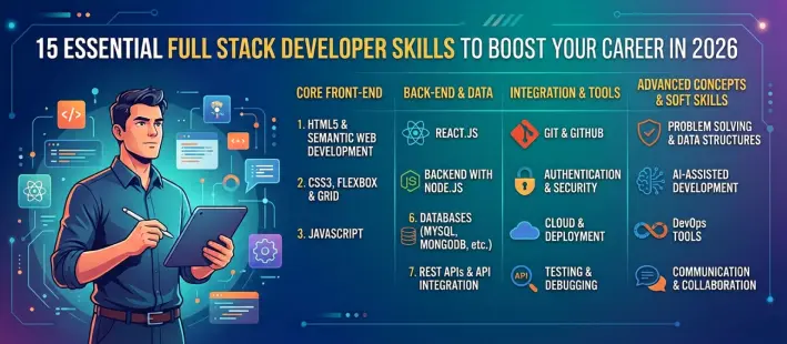 15 Essential Full Stack Developer Skills to Boost Your Career in 2026